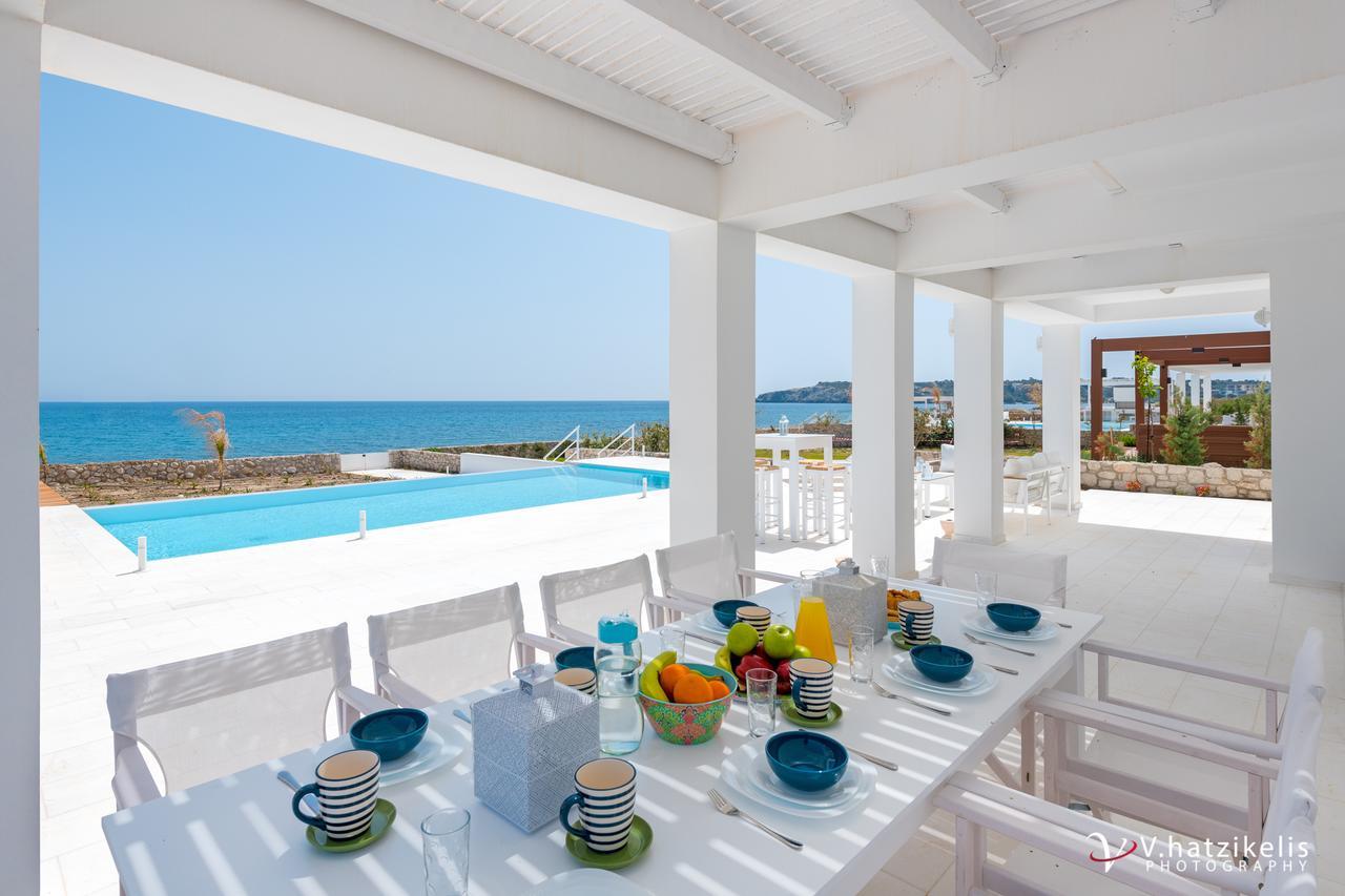 Maria & Nada Beachfront Villas Kolymbia Bagian luar foto