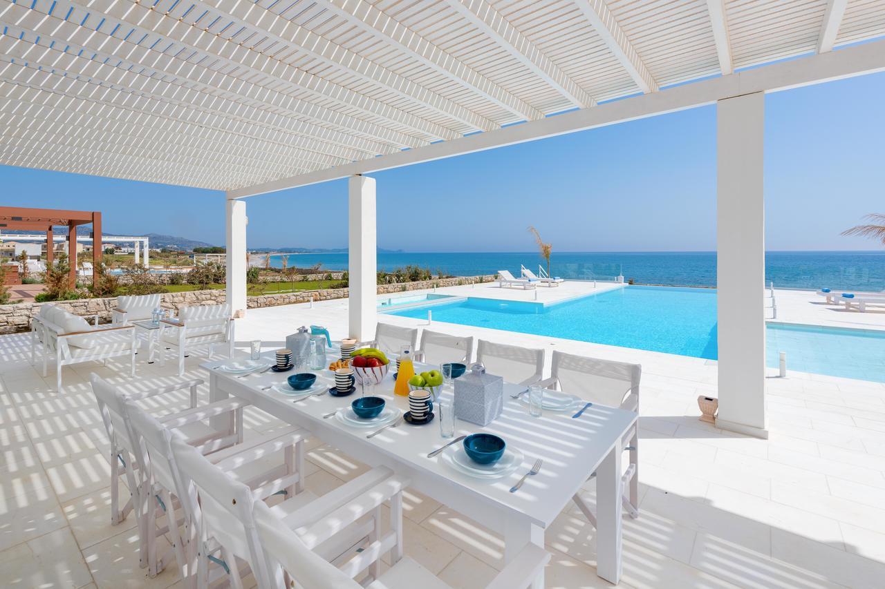 Maria & Nada Beachfront Villas Kolymbia Bagian luar foto