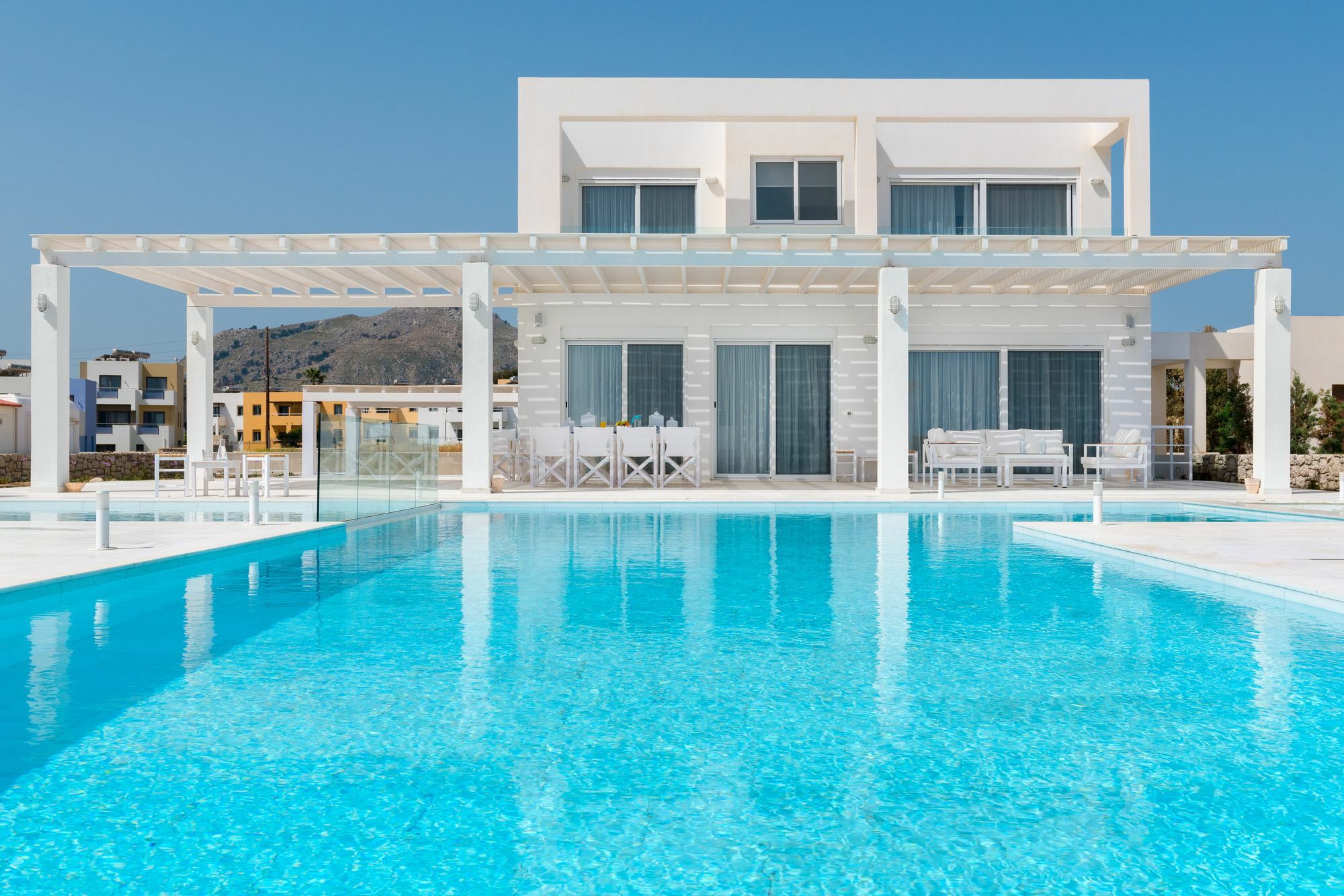 Maria & Nada Beachfront Villas Kolymbia Bagian luar foto